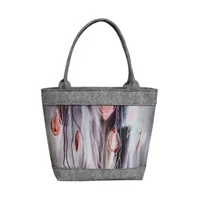 Tulips Shoulder Bag In Felt Polo Line Bertoni