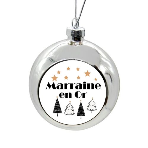 Boule de Noël " Marraine"