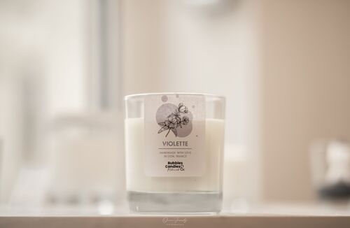 Bougie - Violette - 90mL - Bubbles and Candles