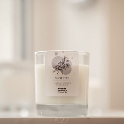 Candle - Violet - 90mL - Bubbles and Candles