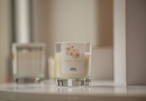 Bougie - Monoï Pêche - 90mL - Bubbles and Candles