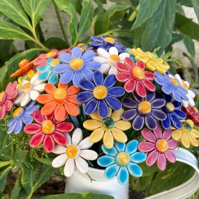 Ceramic Flower Daisy/small, Plant stake