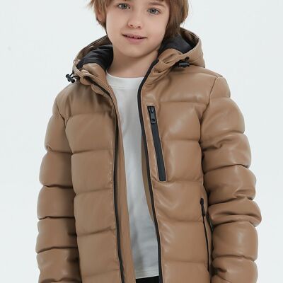 BEIGE DAUNENJACKEN FÜR KINDER MIN JR