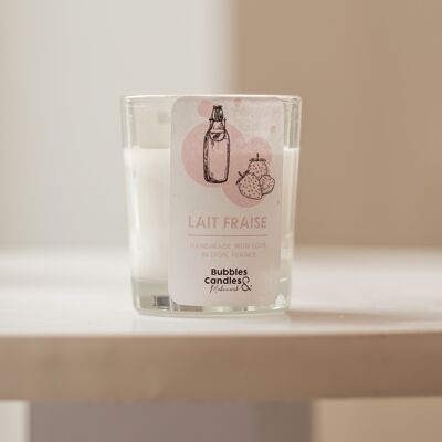 Bougie - Lait Fraise - 300mL - Bubbles and Candles