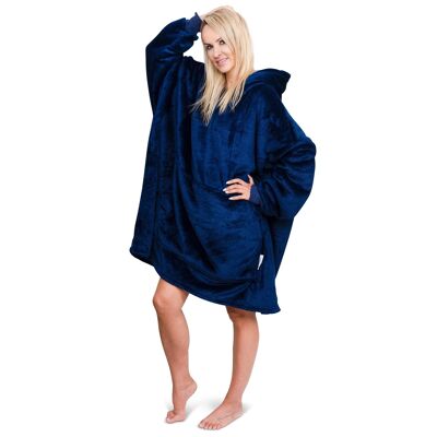 Coperta con cappuccio Smileify™ - Blu scuro - Pro Max