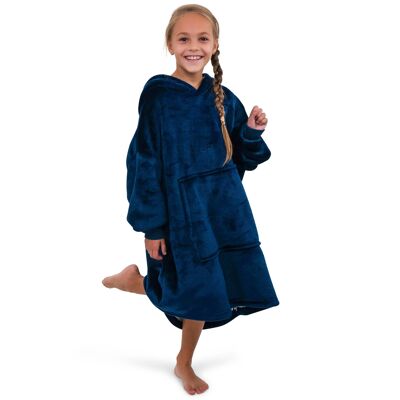 Smileify™ Hoodie Blanket - Blue - Kids