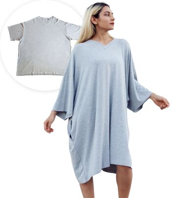 Chemise de nuit pyjama Smileify™ Premium - Gris 1