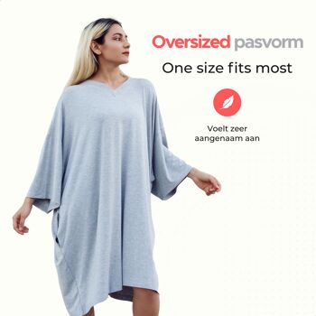 Chemise de nuit pyjama Smileify™ Premium - Gris 7