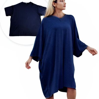 Camisa de dormir tipo pijama Premium Smileify™ - Azul oscuro