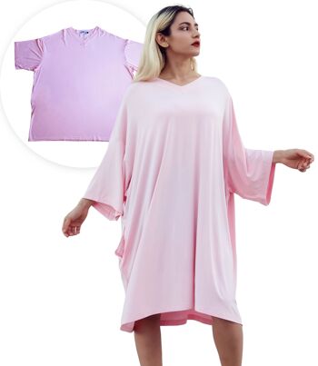 Chemise de nuit pyjama Smileify™ Premium - Rose 1