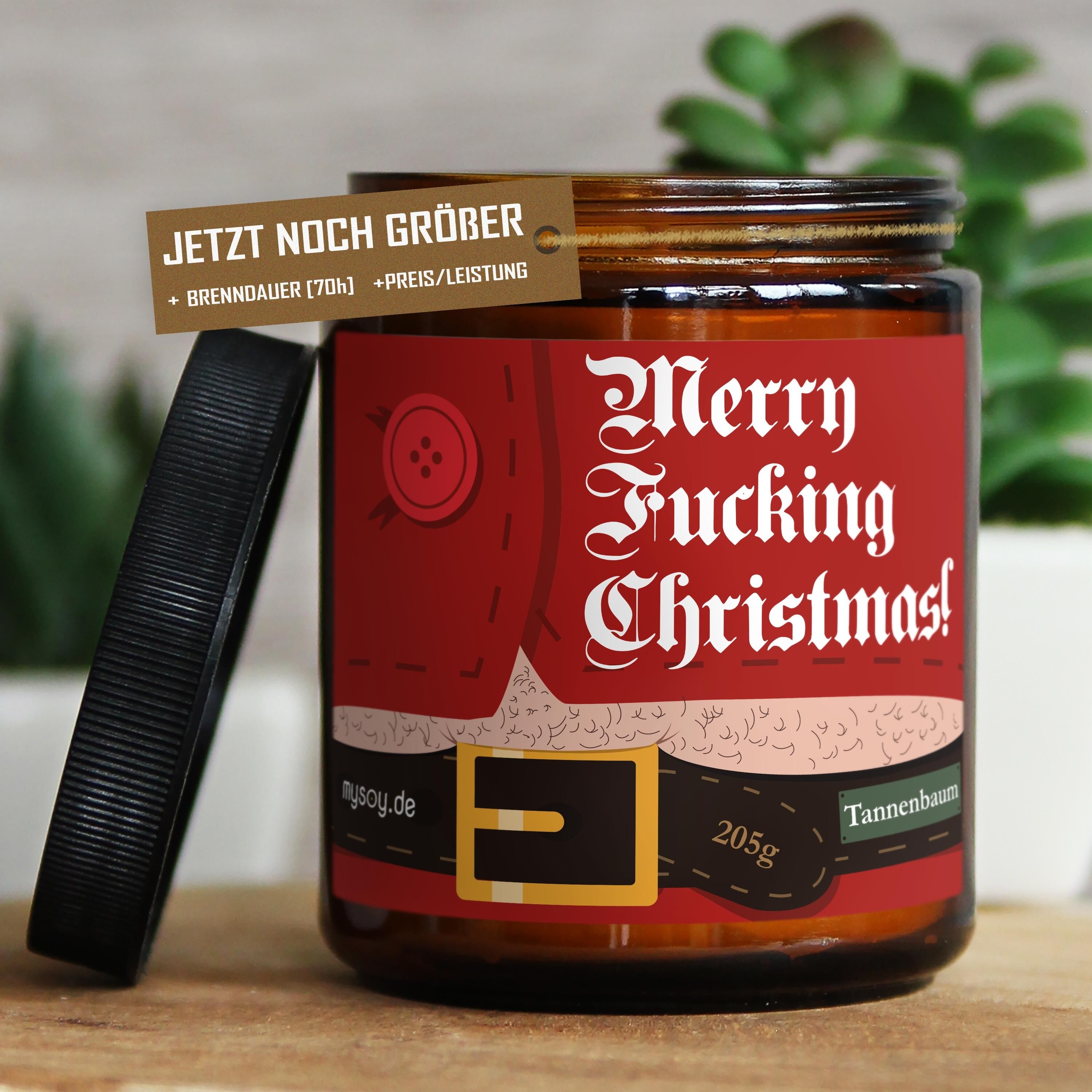 Geschenkkerze Duftkerze merry fucking christmas! #BS1-57