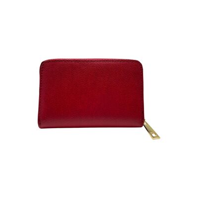LEATHER WALLET 15 CM RED SAFIANO