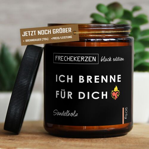 Geschenkkerze Duftkerze ich brenne für dich #be-97