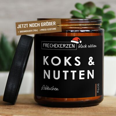 Geschenkkerze Duftkerze koks & nutten #be-153