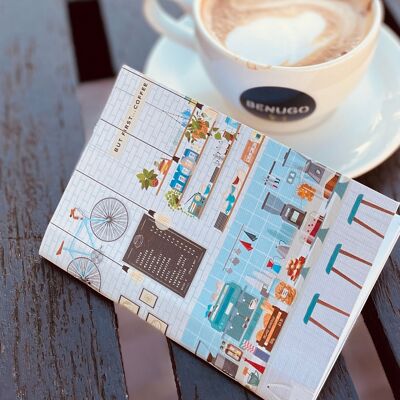Coffee Shop Notes A6 mini notebook