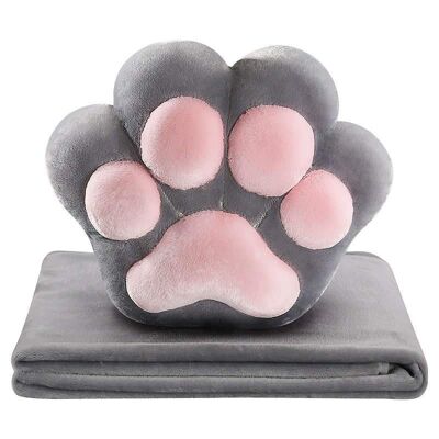 Paw pillow with blanket pompadour