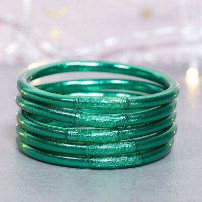 Vero braccialetto buddista - verde scuro - taglia M di MaLune
