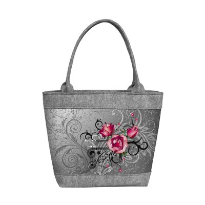 Tattoo Shoulder Bag In Felt Polo Line Bertoni