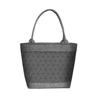 Bolso De Hombro Cubo De Fieltro Línea Polo Bertoni