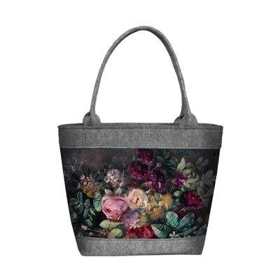 Bouquet Shoulder Bag In Felt Polo Line Bertoni