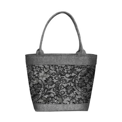 Kostancia Shoulder Bag In Felt Polo Line Bertoni