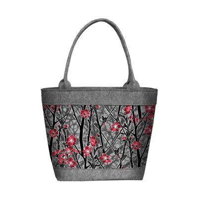 Sakura Shoulder Bag In Felt Polo Line Bertoni