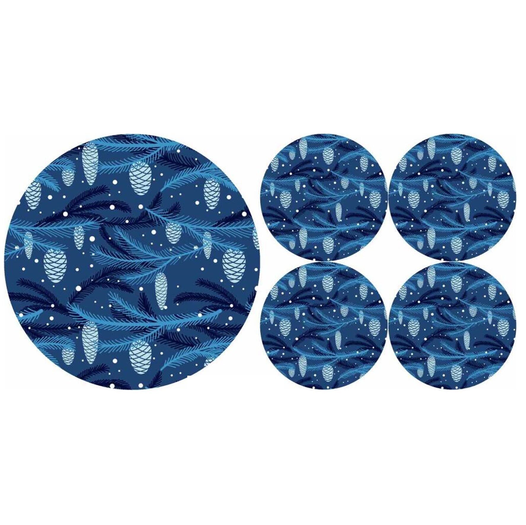 Ensemble Cono Sottopiatto + Sottobicchieri En Feltro Bertoni