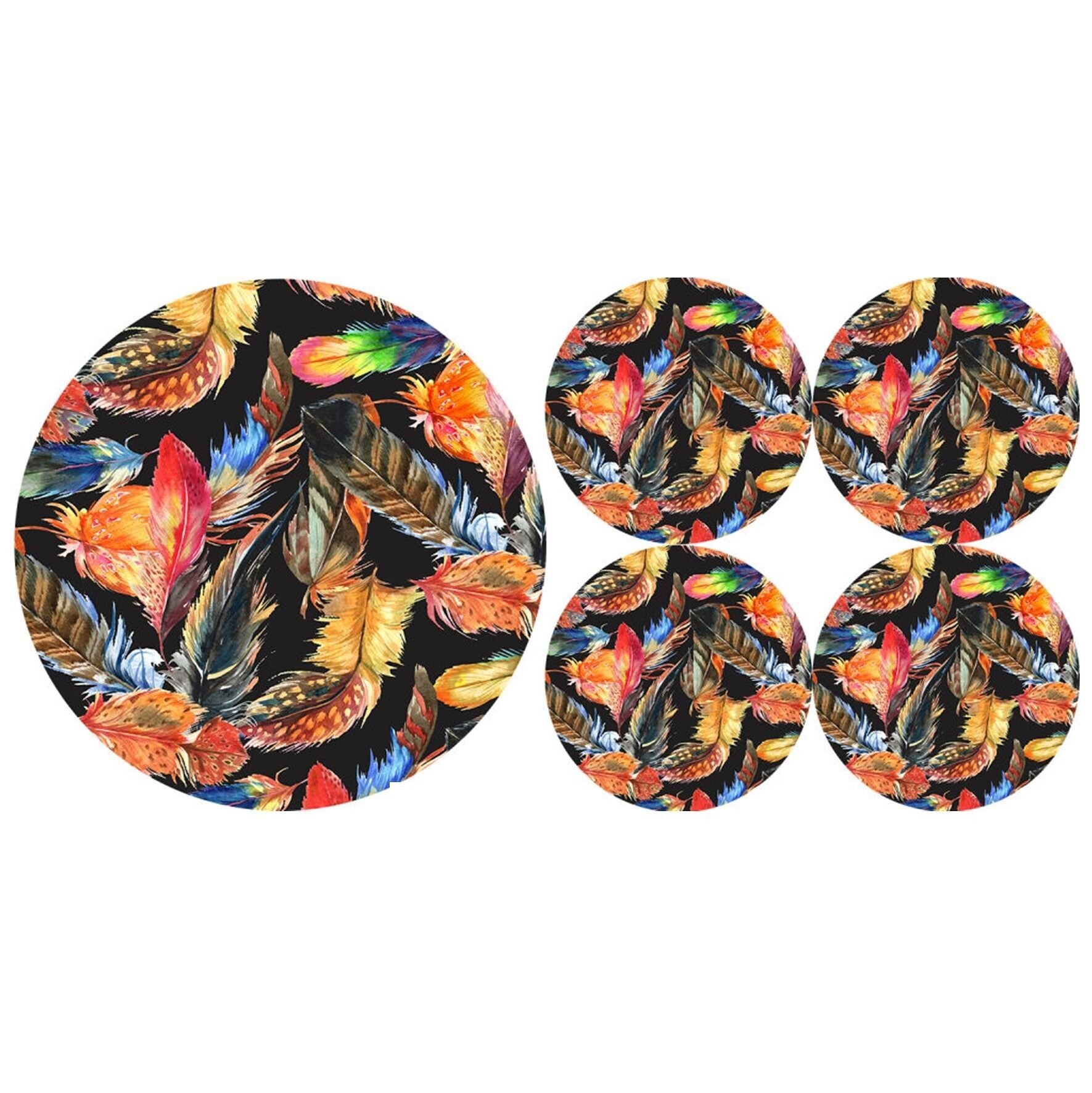 Ensemble Pennacchio Sottopiatto + Sottobicchieri En Feltro Bertoni