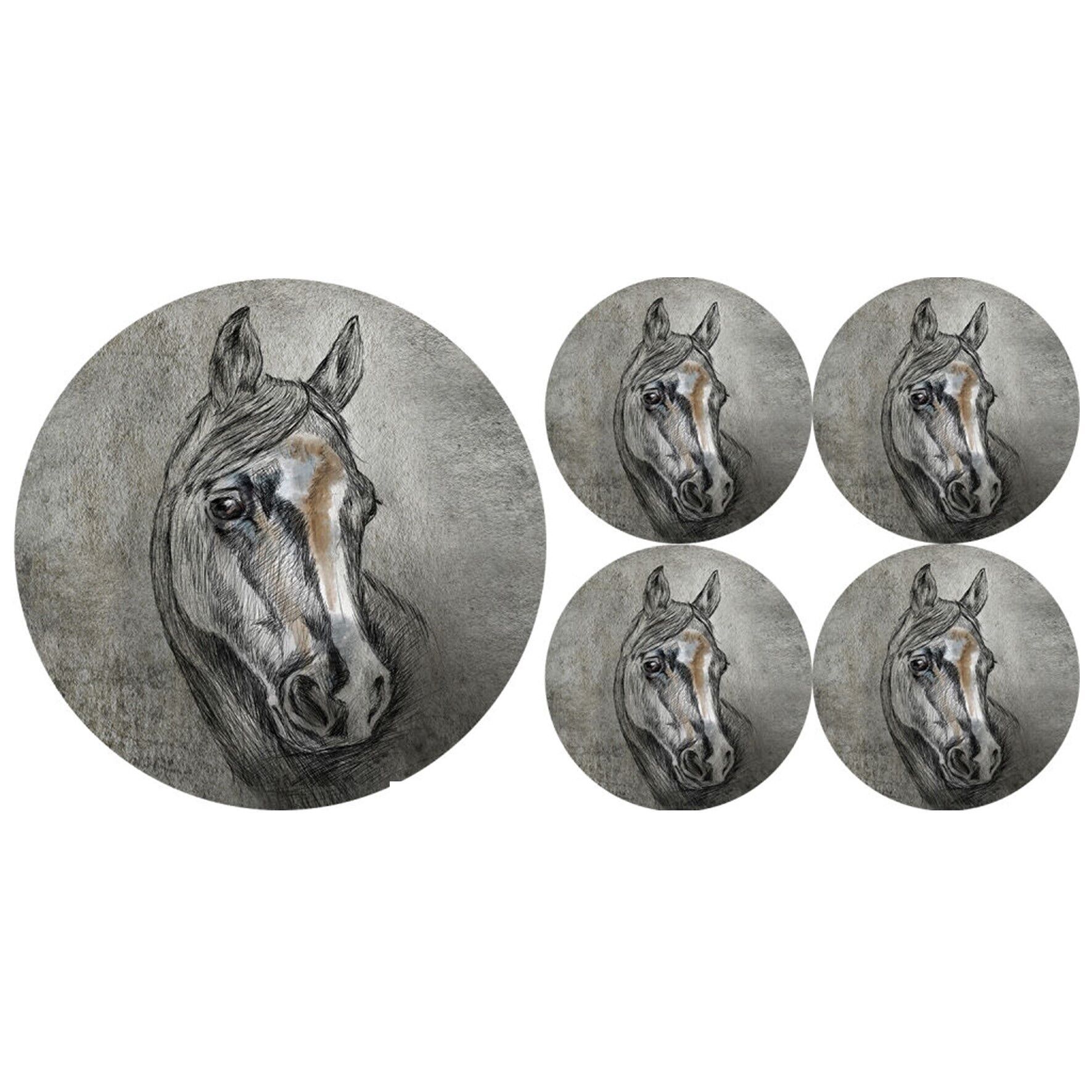 Seigneur Ensemble Sottopiatto + Sottobicchieri En Feltro Bertoni