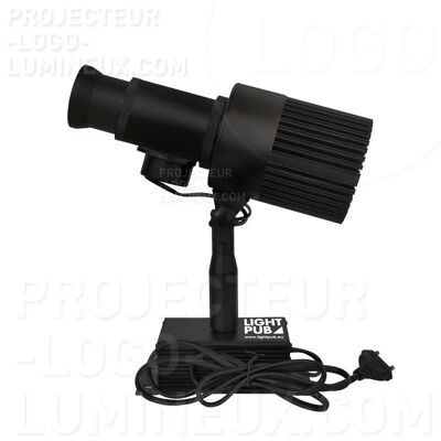 50 Watt LED illuminated logo projector for indoor and outdoor use