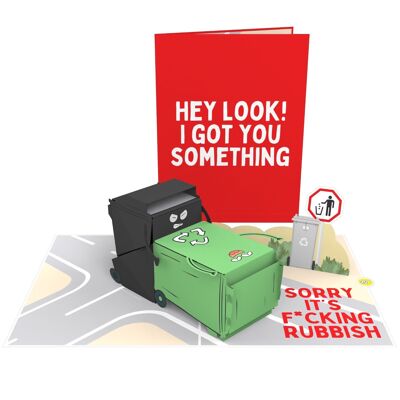 F*cking-Müll-Pop-Up-Karte