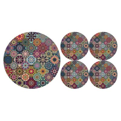 Valencia Set Underplate + Coasters In Felt Bertoni