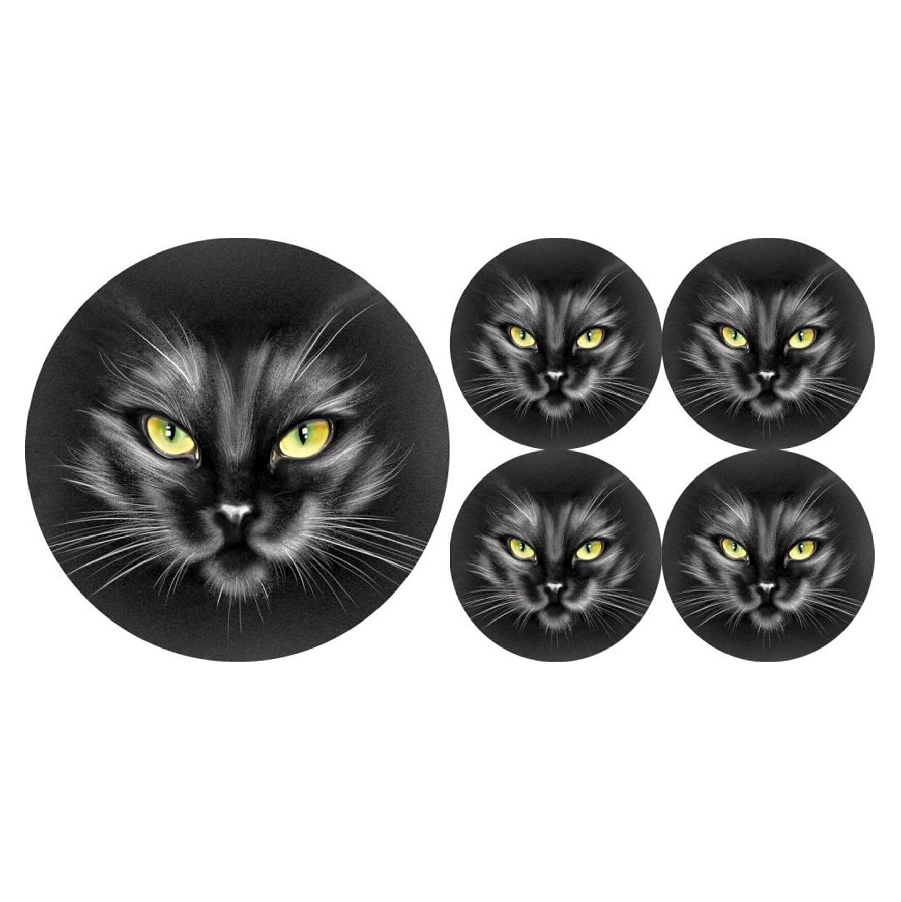 Nero Ensemble Sottopiatto + Sottobicchieri En Feltro Bertoni