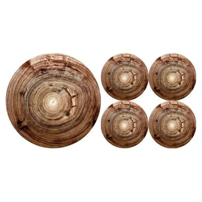 Kempas Conjunto Sottopiatto + Sottobicchieri En Feltro Bertoni