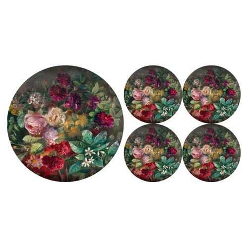 Bouquet Set Underplate + Coasters In Felt Bertoni