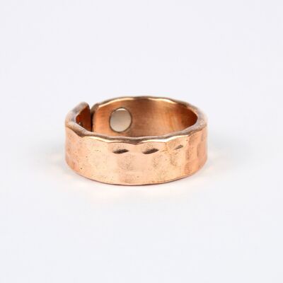 Bague en cuivre pur avec aimant (Design 16)