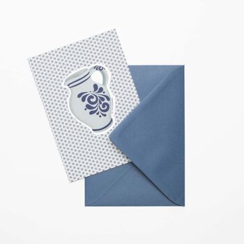 Carte avec autocollant en vinyle Bembel - carte de vœux comprenant un autocollant en vinyle amovible, une carte et un cadeau en un 4