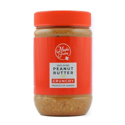 Reine knusprige Erdnussbutter (CRUNCHY) - Glas mit 500 g