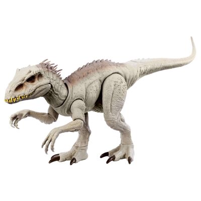 Mattel - HNT63 - Jurassic World - Figura - Combat Camouflage Indominus Rex Luci, suoni e movimenti