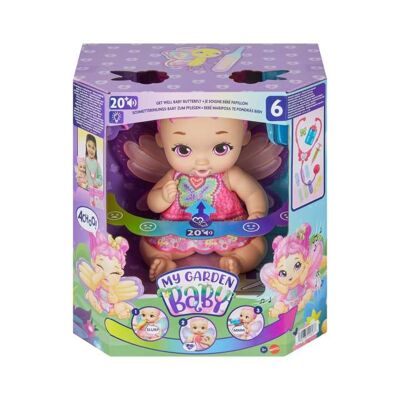Mattel - HPD15 - My Garden Baby - I Care for Baby Butterfly - Bambola interattiva