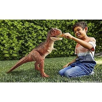 Mattel - HBY86 - Jurassic World - FIGURINE DINOSAURE - CARNOTAURUS TORO SUPER COLOSSAL - Grande figurine articulée  91 cm de long, jouet pour enfant 2