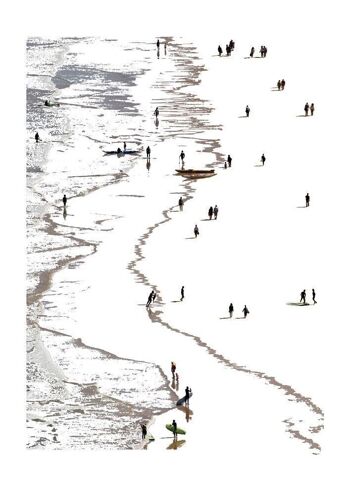 Photographie et technique numérique, réalisée par les frères Legorburu, reproduction, série ouverte, signée. Plage de Zarautz 4