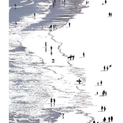 Fotografía y Técnica digital, realizada por los hermanos Legorburu, reproducción, serie abierta, firmada. Playa de Zarautz 5