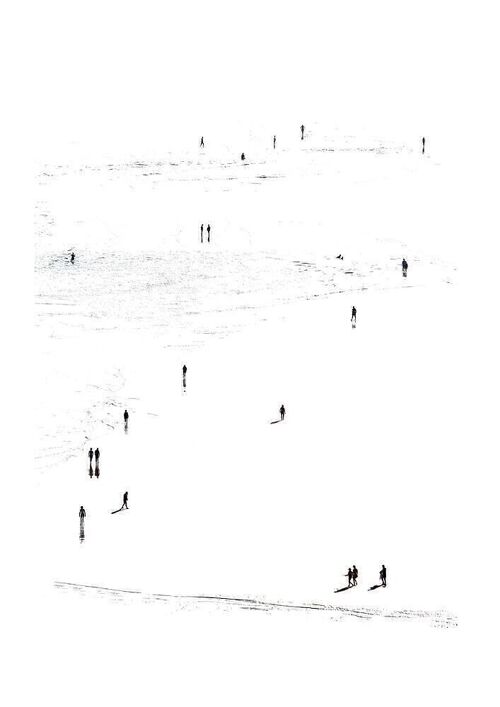 Fotografía y Técnica digital, realizada por los hermanos Legorburu, reproducción, serie abierta, firmada. Playa de Zarautz 7