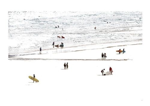 Fotografía y Técnica digital, realizada por los hermanos Legorburu, reproducción, serie abierta, firmada. Playa de Zarautz 16