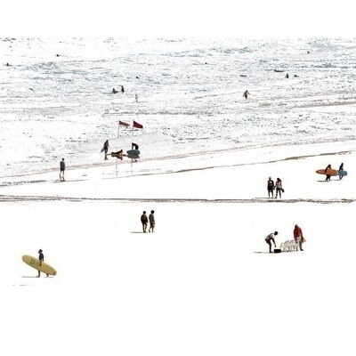 Fotografía y Técnica digital, realizada por los hermanos Legorburu, reproducción, serie abierta, firmada. Playa de Zarautz 16