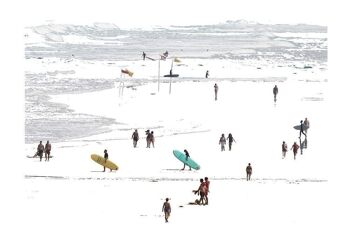 Photographie et technique numérique, réalisée par les frères Legorburu, reproduction, série ouverte, signée. Plage de Zarautz 17