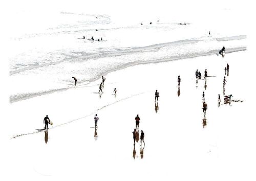 Fotografía y Técnica digital, realizada por los hermanos Legorburu, reproducción, serie abierta, firmada. Playa de Zarautz 18