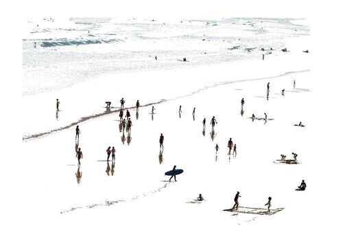 Fotografía y Técnica digital, realizada por los hermanos Legorburu, reproducción, serie abierta, firmada. Playa de Zarautz 19