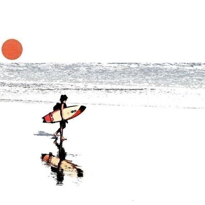 Fotografía y Técnica digital, realizada por los hermanos Legorburu, reproducción, serie abierta, firmada. Playa de Zarautz 21